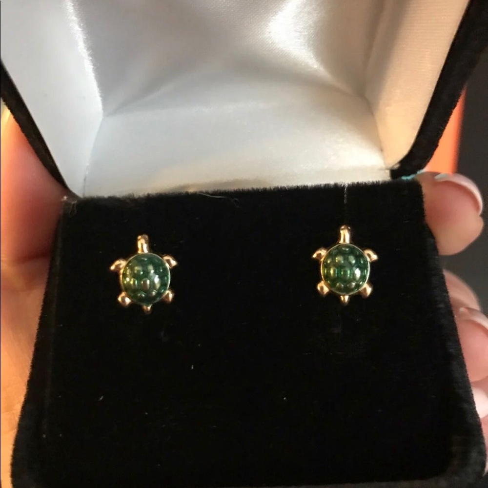 14kt Gold Turtle Stud Earrings